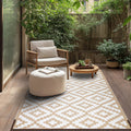 Bliss Beige and White Camping Rug