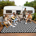 Bliss Black and White Camping Rug