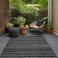 Weaver Black Grey Blue Outdoor Rug