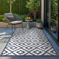 Nirvana Charcoal Grey and White Outdoor Rug