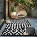 Nirvana Black and White Outdoor Rug