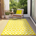 Nirvana Yellow and White Outdoor Rug
