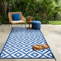 Bliss Regatta Blue and White Camping Rug