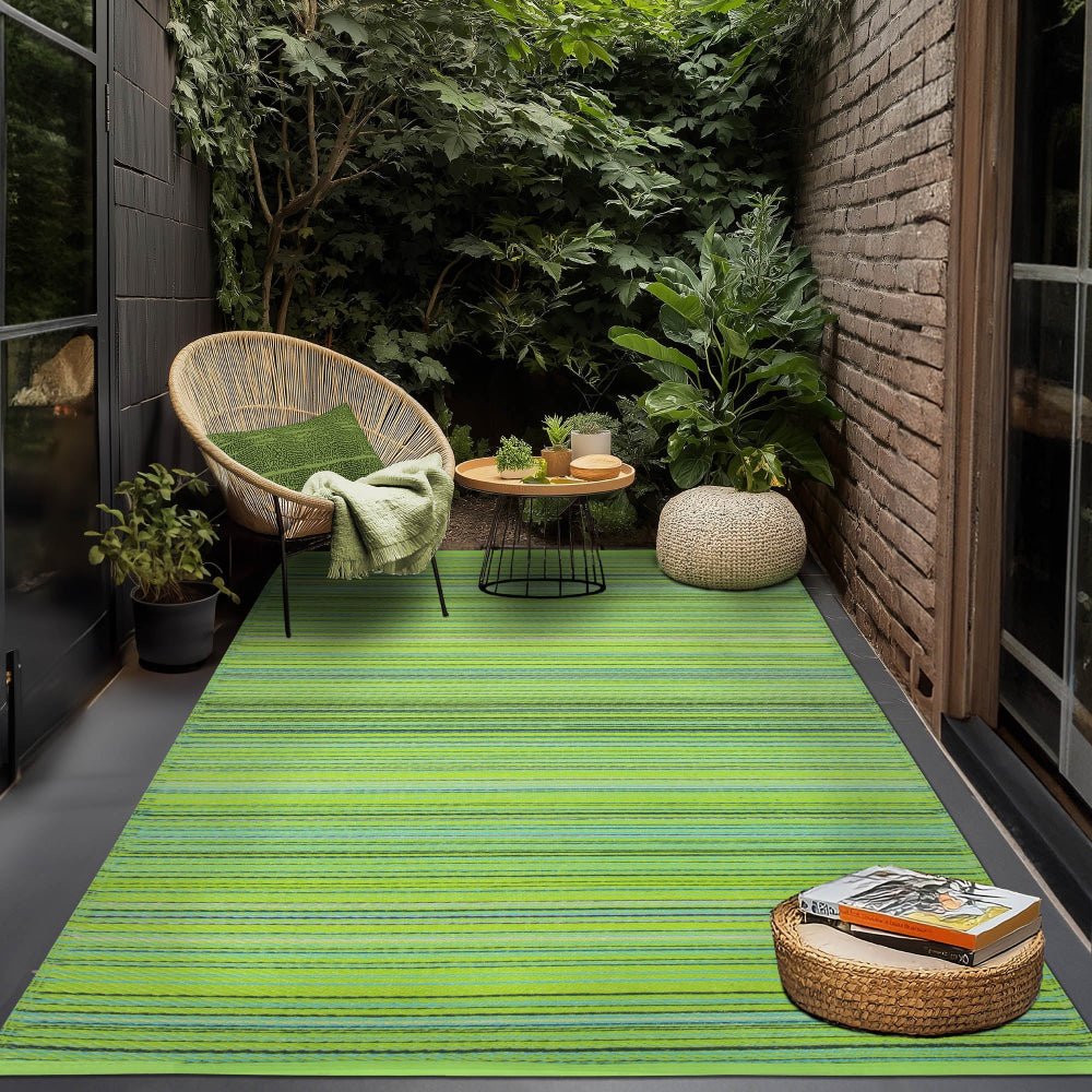 Weaver Multi Green Outdoor Rug
