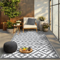 Nirvana Grey and White Outdoor Rug