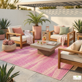Rawlume Pink and Peach Outdoor Rug