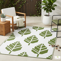 Mintara Green and White Outdoor Rug