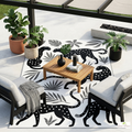 Aranya and White Outdoor Rug