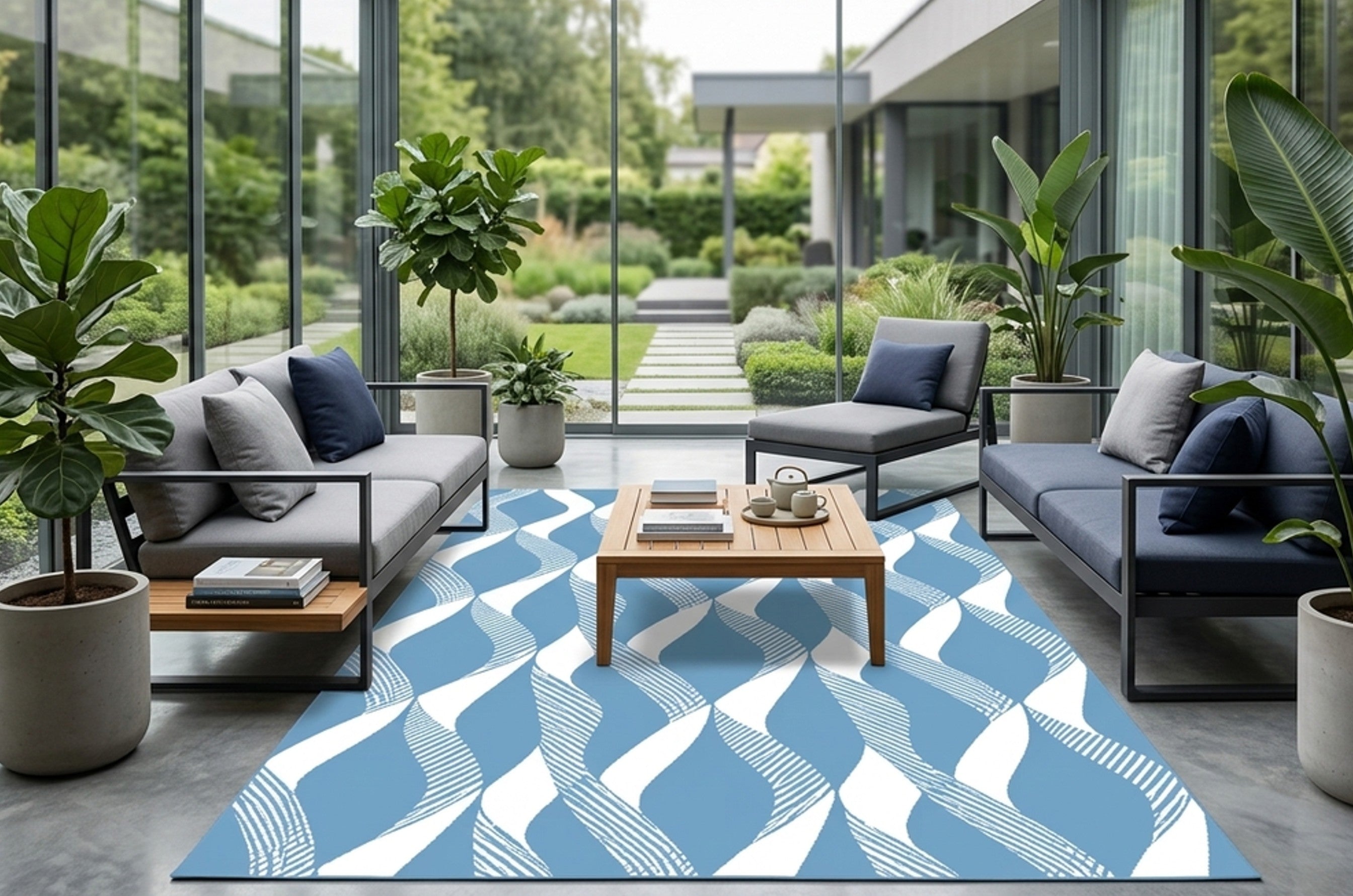 Abstract and texture outdoor rugs